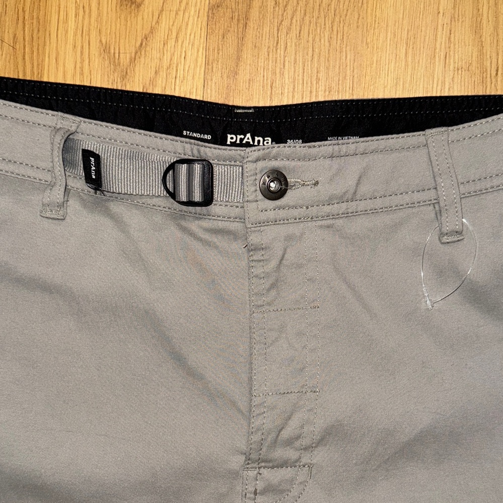 Prana size 36 36/08 nwot new Men's Light Gray Cargo Shorts - Picture 2 of 8